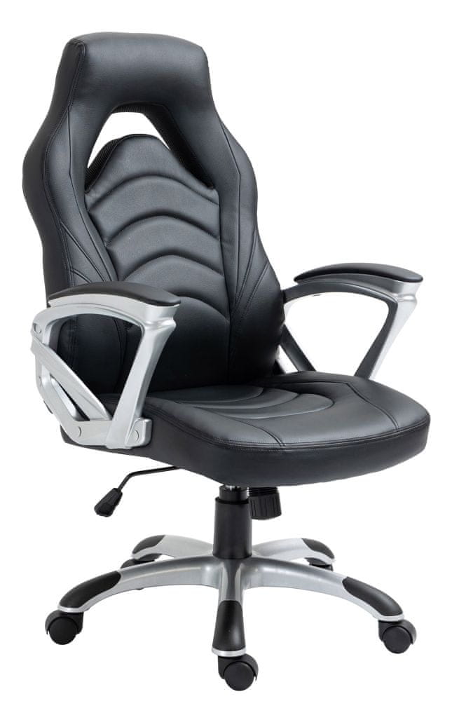 BHM Germany Kancelárska stolička Foxton, syntetická koža, čierna